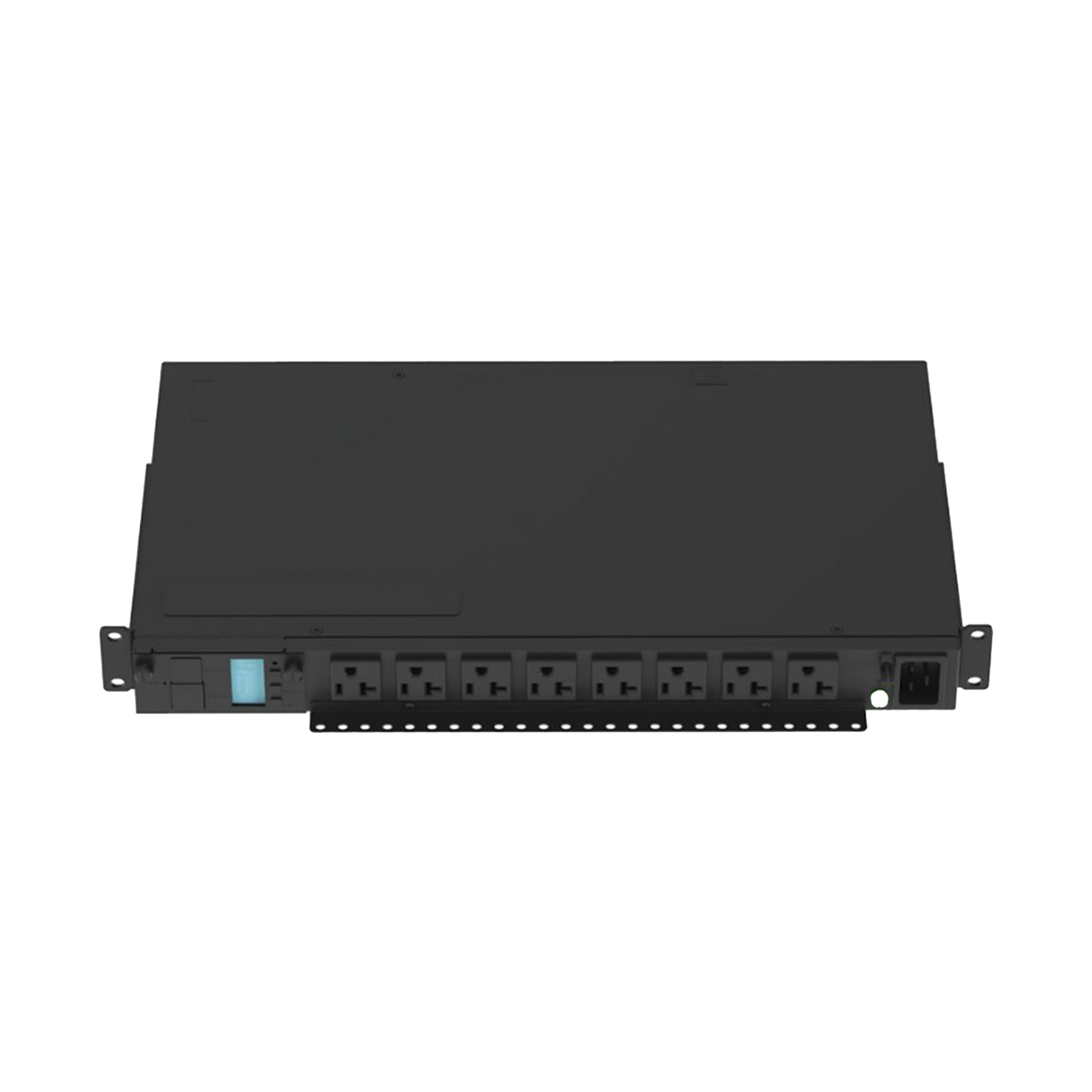 P08D09M PDU Monitoreable (MI) para Distribución de Energía, Enchufe de Entrada NEMA 5-15P, Con 8 Salidas 5-20R, Horizontal 19in, 120 Vca, 15 Amp, 1UR