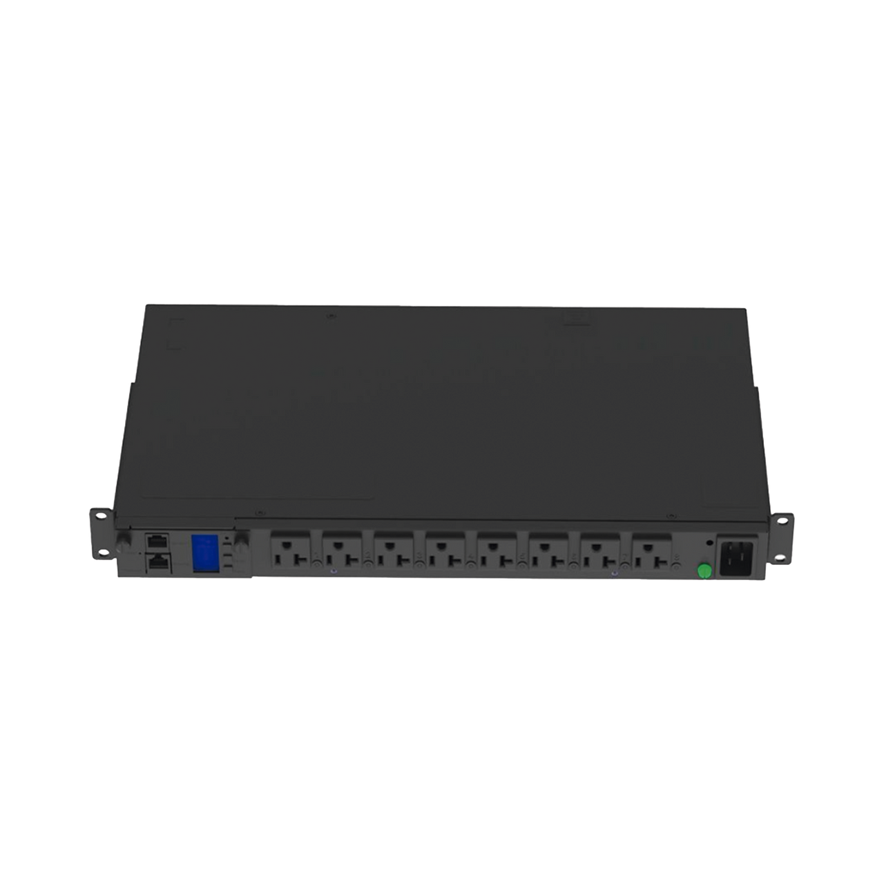 P08E16M PDU Switchable y Monitoreable por Toma (MS) para Distribución de Energía, Enchufe de Entrada NEMA L5-20P, Con 8 Salidas 5-20R, Horizontal 19in, 120 Vca, 15 Amp, 1UR