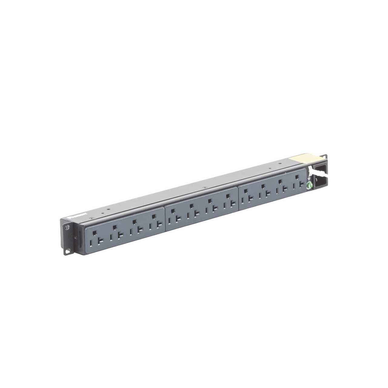 P12B01M PDU Básico para Distribución de Energía, Enchufe de Entrada NEMA 5-15P, Con 12 Contactos NEMA 5-20R, Instalación Horizontal de 19in, 1UR, 15 Amp, 120 Vca