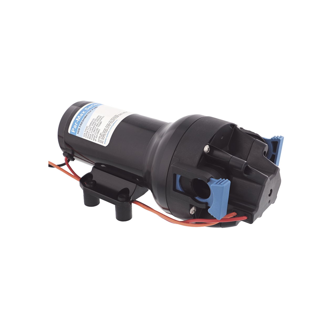 P601J-215S-3A Bomba controlada por presión Par Max 6 para trabajo pesado a 12 Vcd, caudal de 6 GPM, presión máxima 40 psi, para manguera de entrada con orificio de 38 mm (1½?), manguera de descarga con orificio de 25 mm (1?)