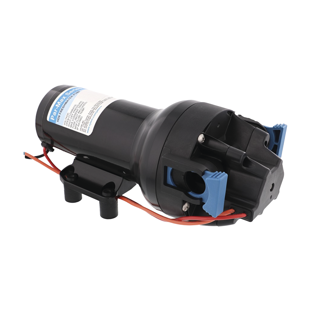 P602J-215S-3A Bomba controlada por presión Par Max 6 para trabajo pesado a 24 Vcd, caudal de 6 GPM, presión máxima 40 psi, para manguera de entrada con orificio de 38 mm (1½?), manguera de descarga con orificio de 25 mm (1?)