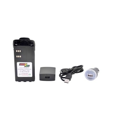 PCHNN9013  Batería con cargador USB integrado de Li-Ion 2000MAH  con clip  para radios Motorola HT750/1250, PRO5150/5550/7150/7350/7550