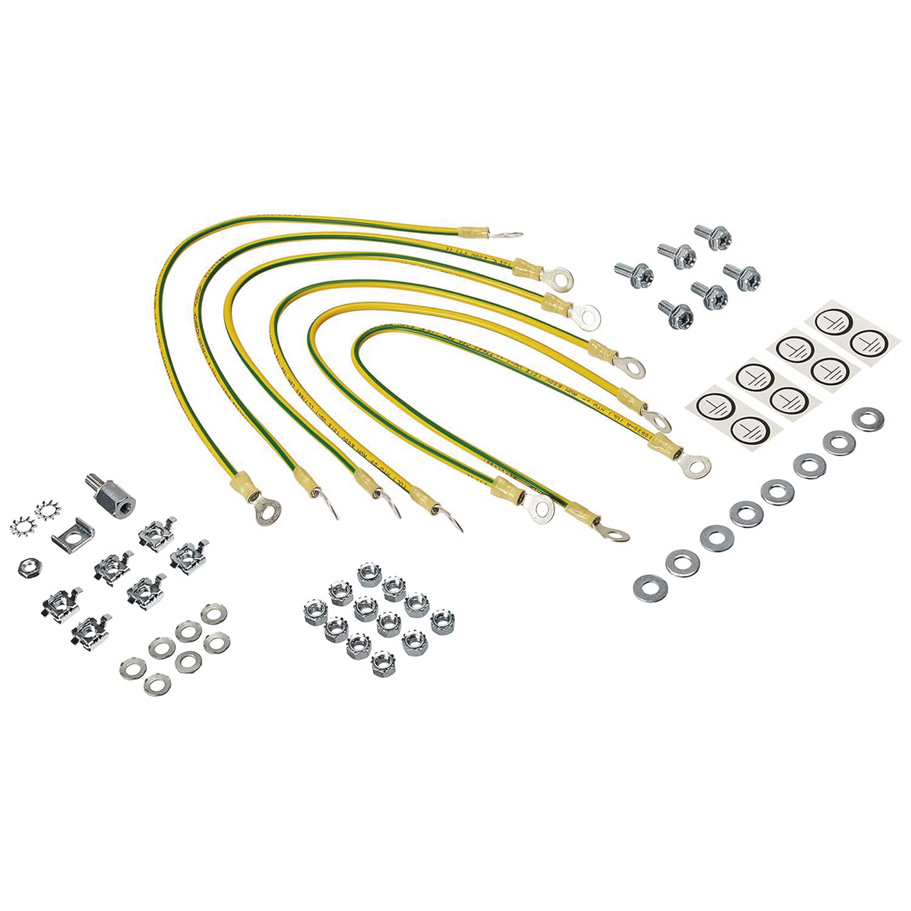 PGK Kit de Accesorios de Tierra Física, Para Gabinetes ProLine, Incluye 6 Cables 12 AWG de 411 mm de Largo Con Terminaciones de Anillo y Accesorios de Montaje M6