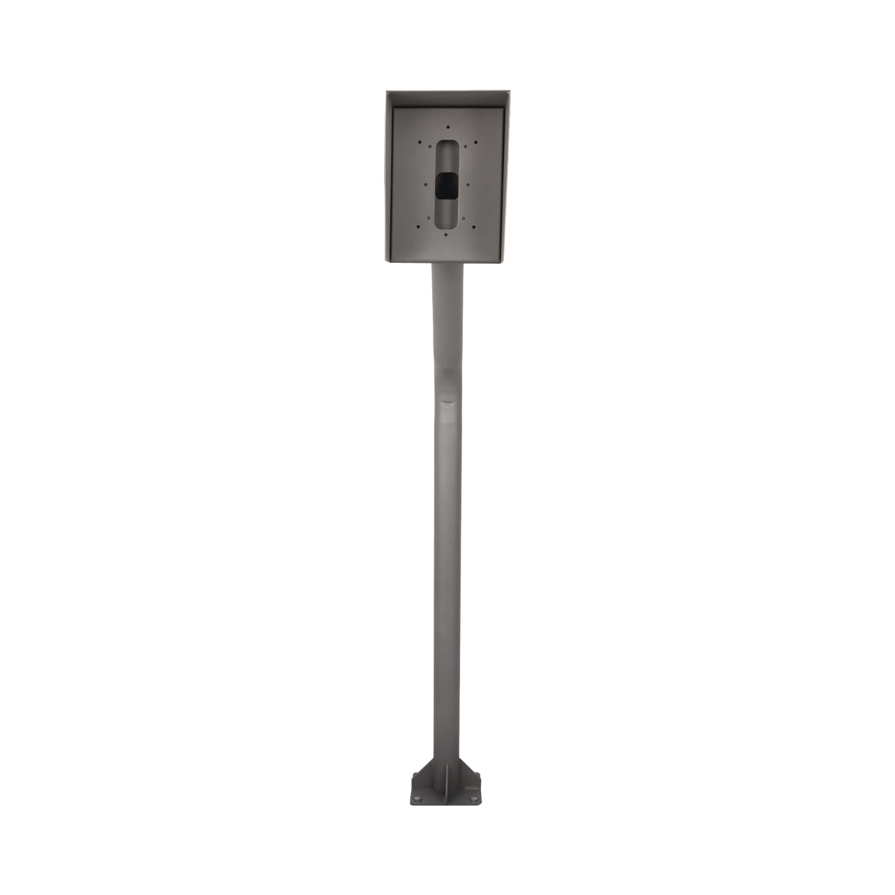POSTEINT-KIT Poste y Cubierta industrial para montaje de Porteros IP Fanvil y Grandstream, altura de 1.2 metros, pintura electrostática color gris.