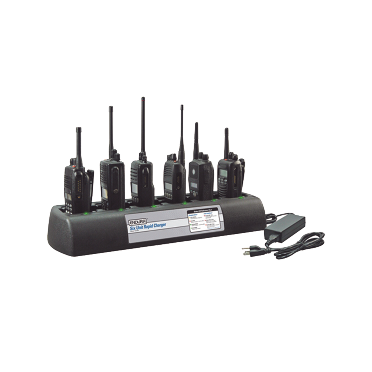 PP-6C-EP450 Multicargador rápido de escritorio de 6 cavidades para radios Motorola CP150 / CP200 / CP250 / EP450/ DEP450 / PR400/DEP450. Para uso con baterías Ni-Cd, Ni-MH, Li-Ion, Li-Po.