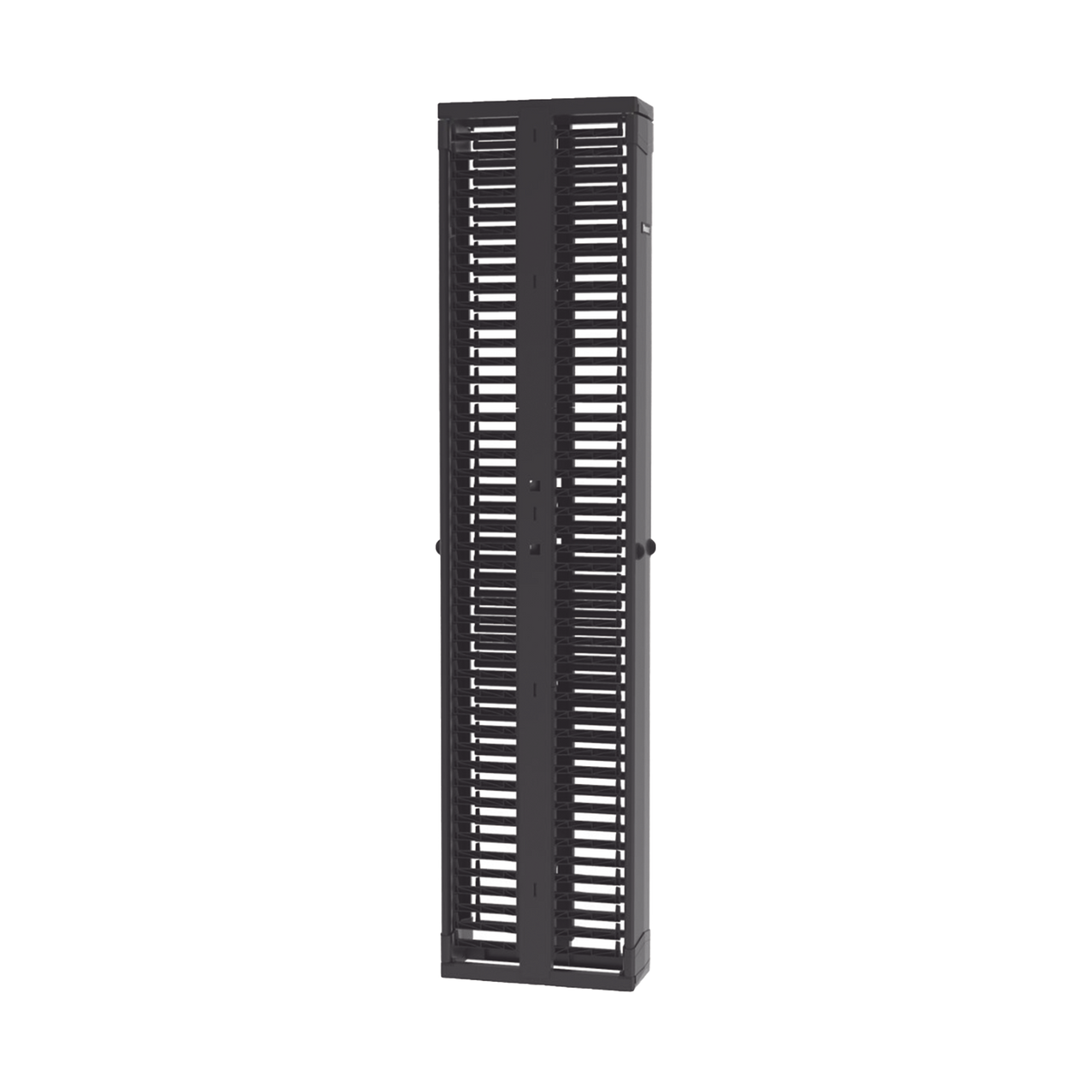 PR2VD08 Organizador Vertical PatchRunner?, Doble (Frontal y Posterior), Para Rack Abierto de 45 Unidades, 8in de Ancho, Color Negro