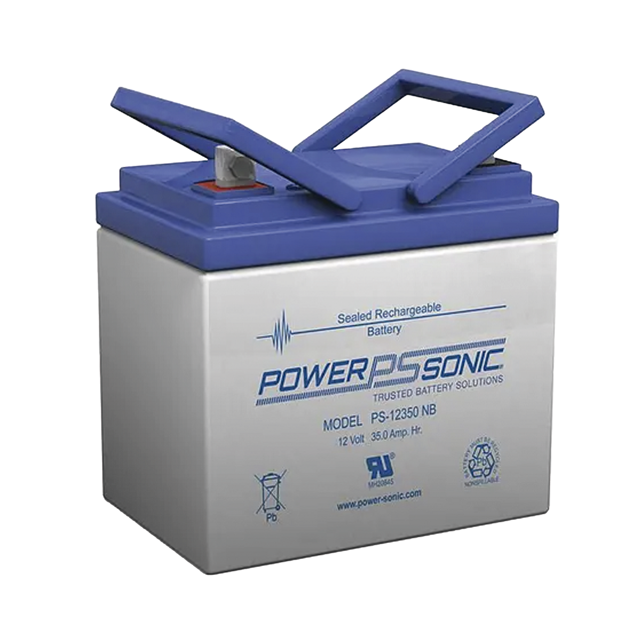 PS-12350-NB Batería 12V, 35AH, Para Respaldo, Tecnologías AGM/VRLA, 5 Años Vida Útil, Terminales NB, Reconocida UL