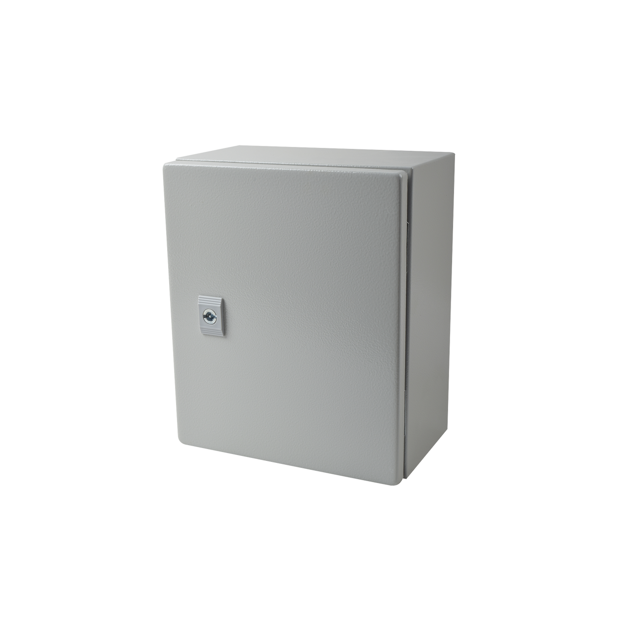 PST-2530-15A Gabinete de Acero IP66 Uso en Intemperie (250 x 300 x 150 mm) con Placa Trasera Interior Metálica y Compuerta Inferior Atornillable (Incluye Chapa y Llave T).