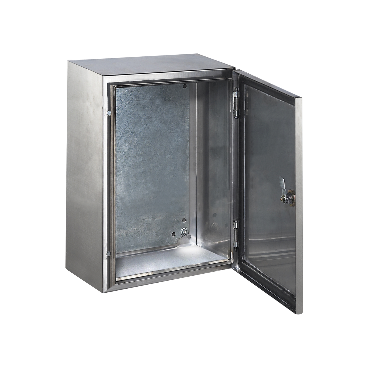 PST-406025-INOX-B Gabinete de Acero Inoxidable IP66 Uso en Intemperie (400 x 600 x 250 mm) con Placa Interna Galvanizada.