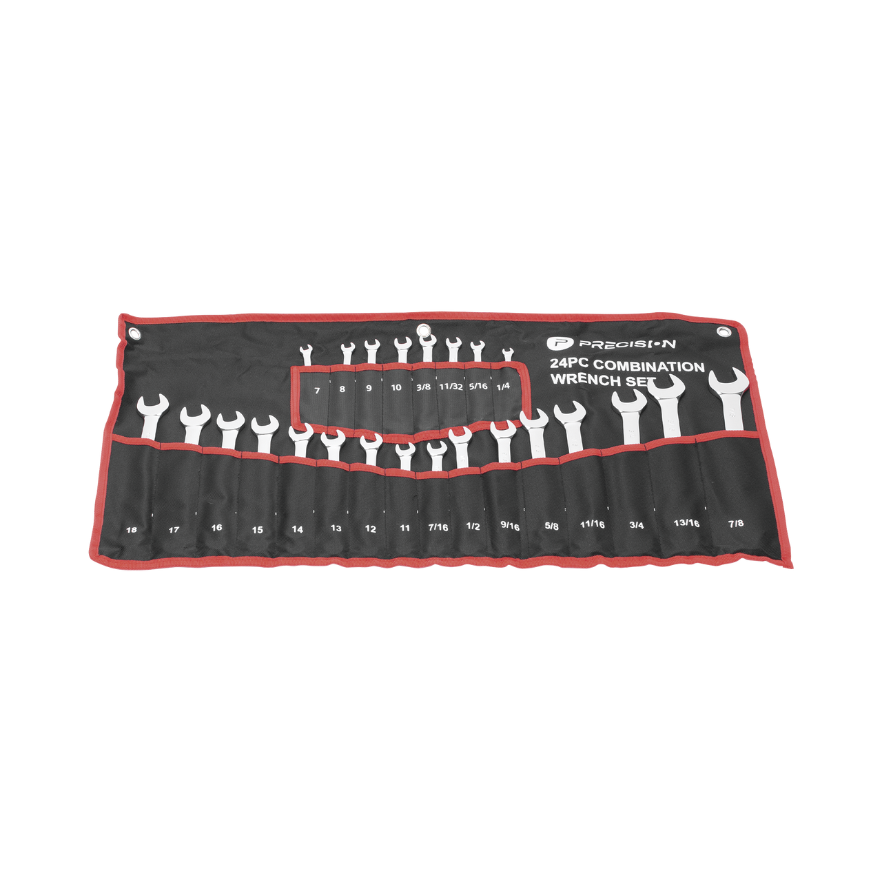 PST-H030-02 Juego de 24 Llaves Combinadas Métricas e Inglesas con Estuche.