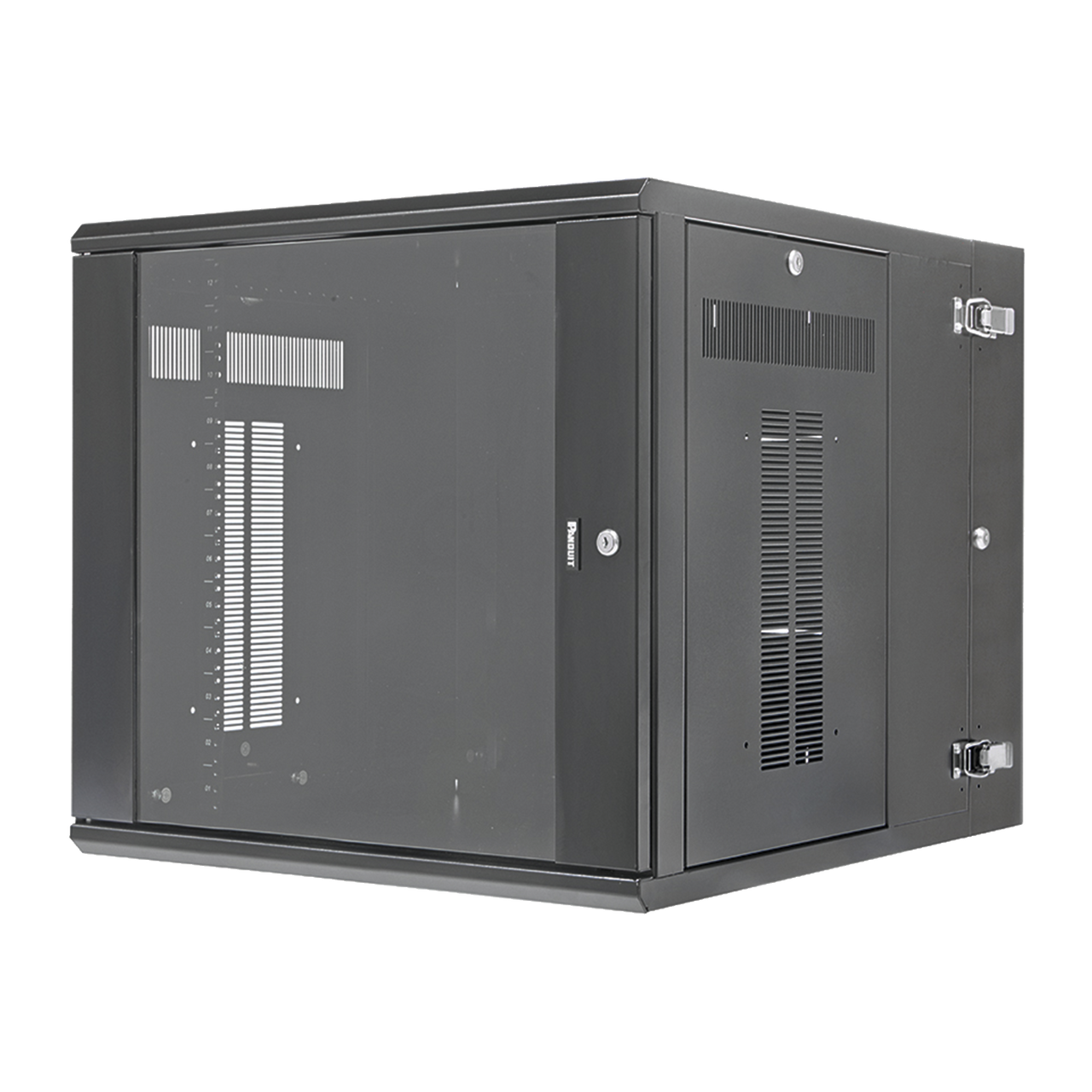 PZWMC1230W Gabinete PanZone de Montaje en Pared, de 19in, Puerta con Ventana de Seguridad, 12 UR, 762mm de Profundidad, Color Negro