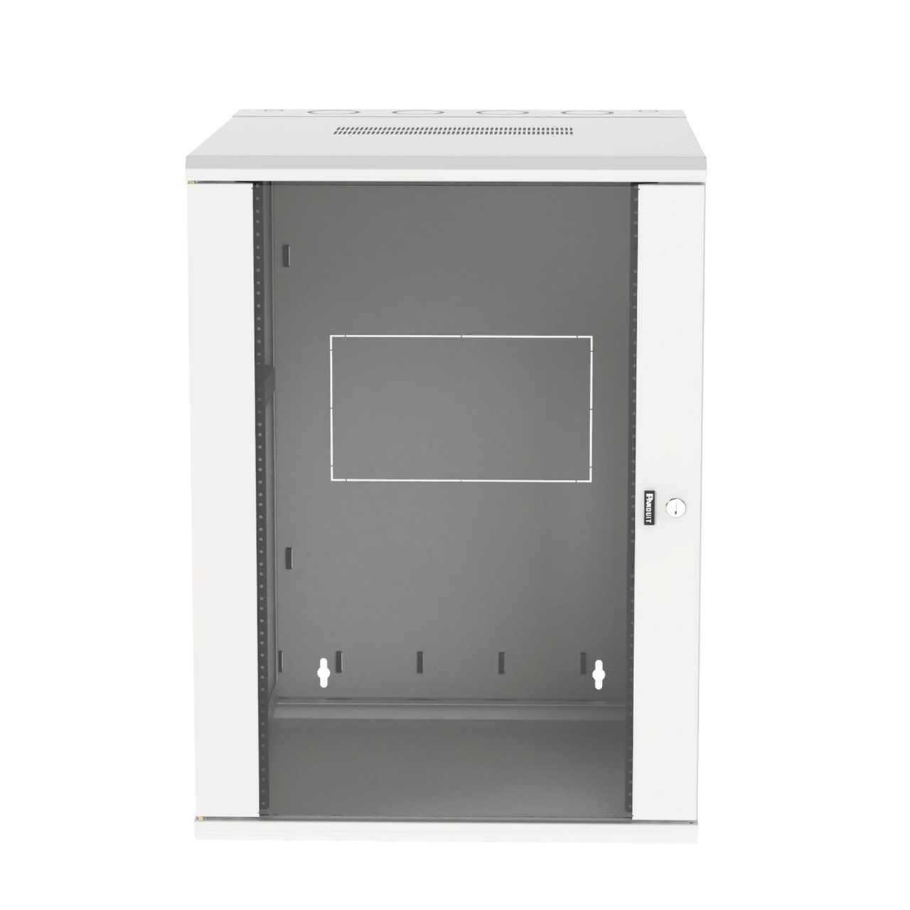 PZWMC1830WH Gabinete PanZone de Montaje en Pared, de 19in, Puerta con Ventana de Seguridad, 18 UR, 762mm de Profundidad, Color Blanco