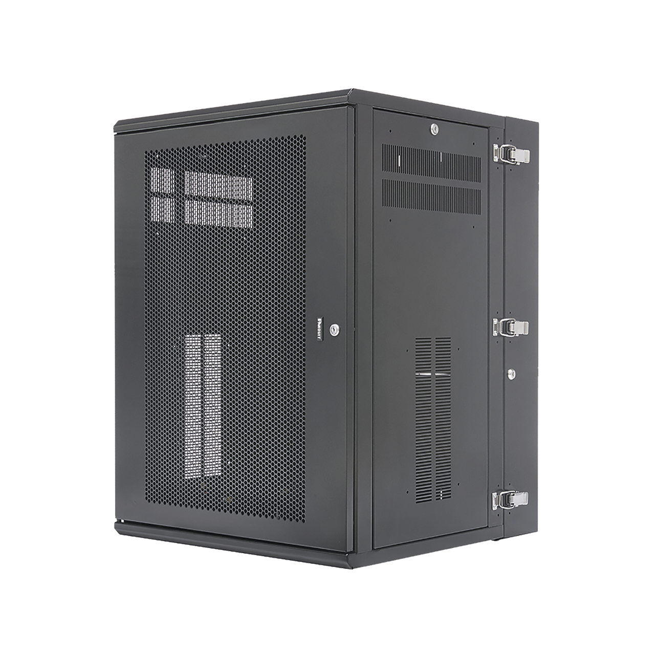 PZWMC18P Gabinete PanZone de Montaje en Pared, de 19in, Puerta Ventilada, 18 UR, 635mm de Profundidad, Color Negro