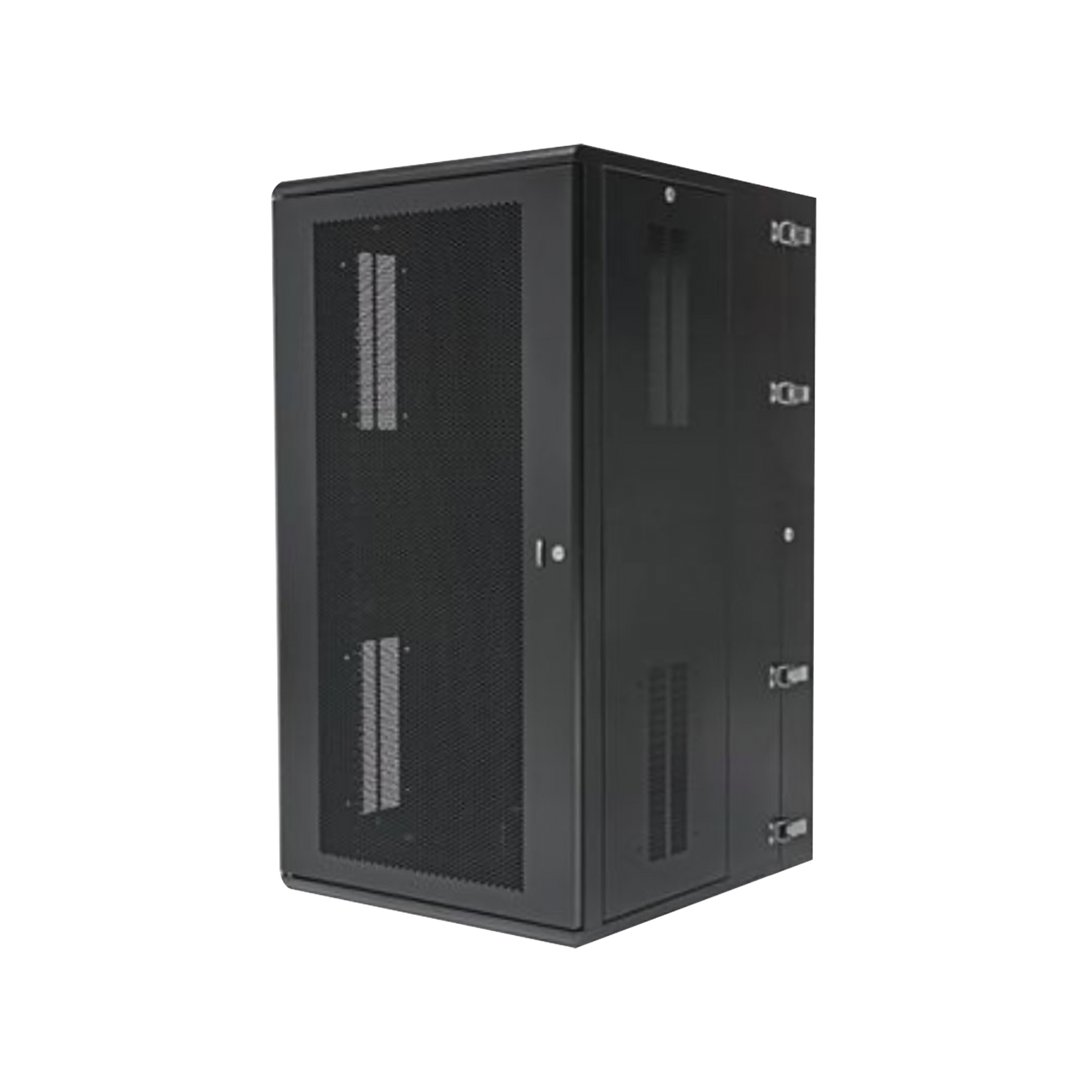 PZWMC26P Gabinete PanZone de Montaje en Pared, de 19in, Puerta Ventilada, 26 UR, 635mm de Profundidad, Color Negro