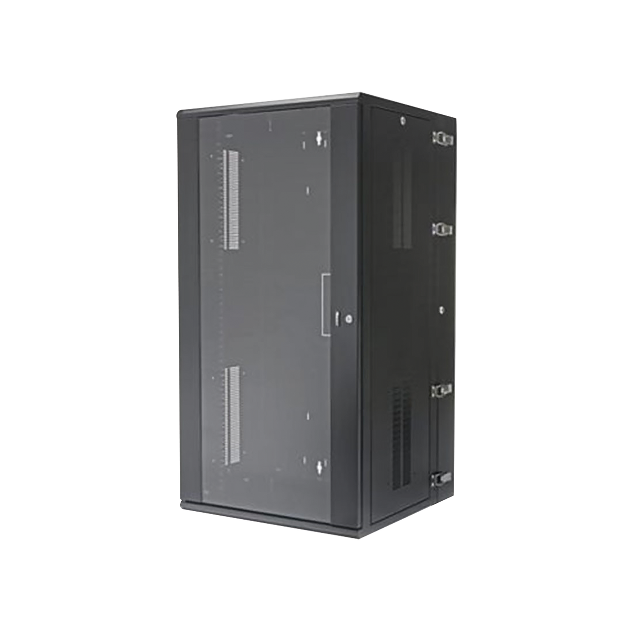 PZWMC26W Gabinete PanZone de Montaje en Pared, de 19in, Puerta con Ventana de Seguridad, 26 UR, 635mm de Profundidad, Color Negro