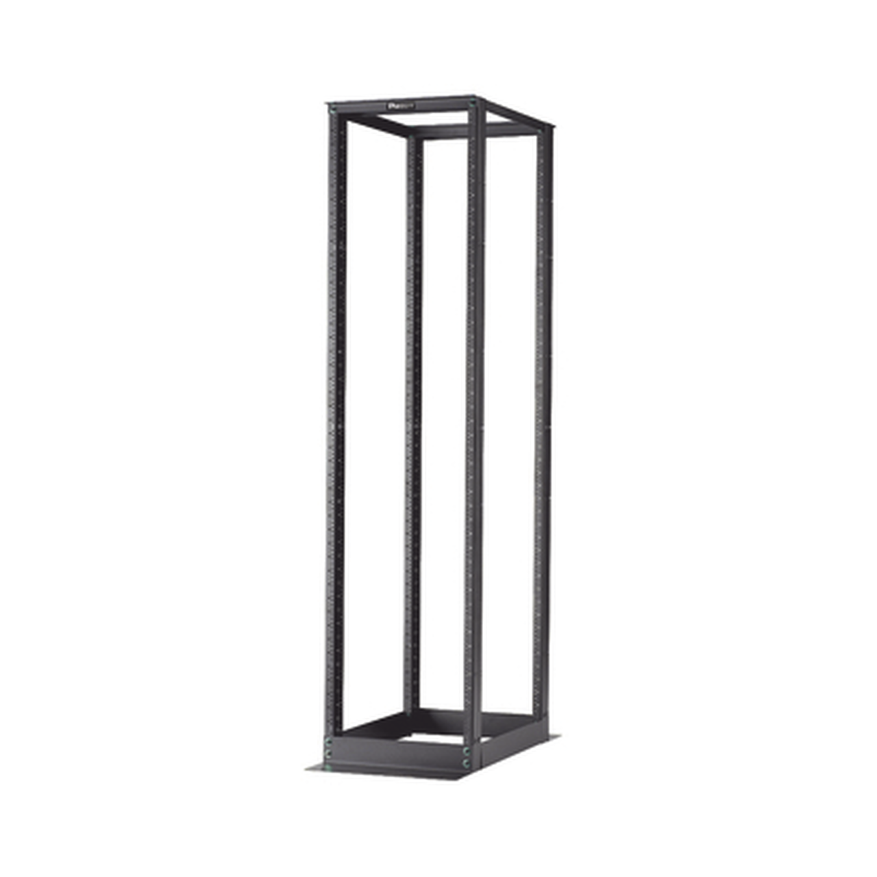 R4P23 Rack de Cuatro Postes Estándar de 19, Rieles Numerados y Roscados #12-24, Profundidad Máxima de 23 in, 45 Unidades de Rack, Color Negro