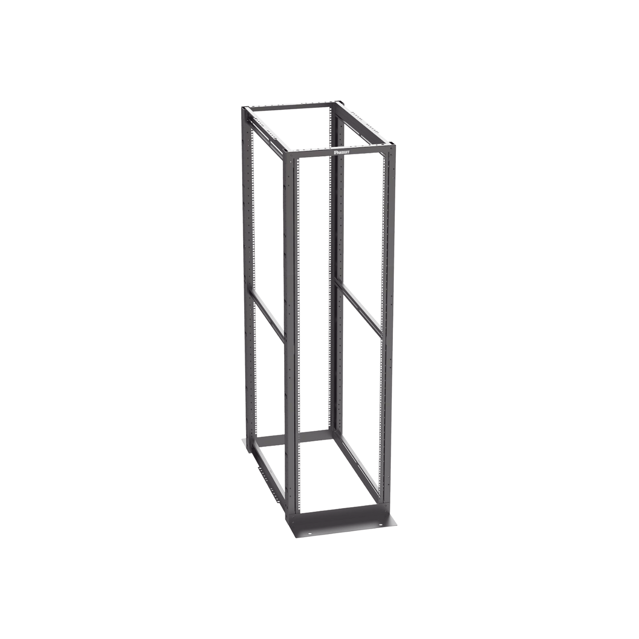 R4P42CN Rack de Cuatro Postes Estándar de 19, Rieles Con Orificio Para Tuerca Enjaulada, Profundidad Máxima de 41.5 in, 45 Unidades de Rack, Color Negro