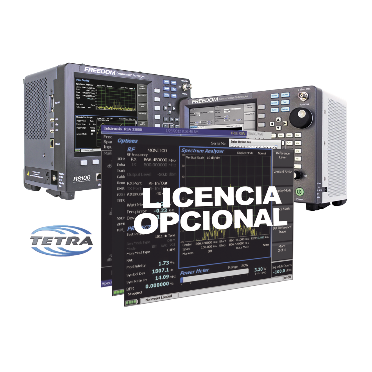 R8-TETRA-BSM Opción de Software Monitoreo de la estación base TETRA en R8000 /R8100.