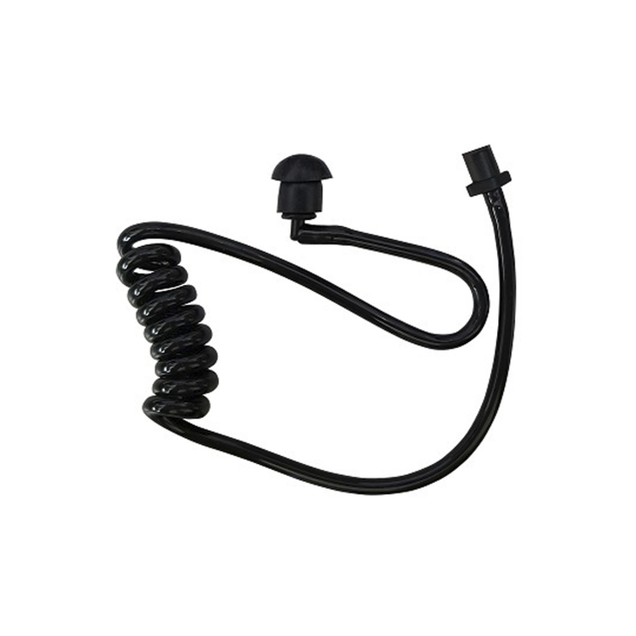 RAC101199TCBLACK Tubo acústico  con conector giratorio, codo y auricular en color negro p/microf.