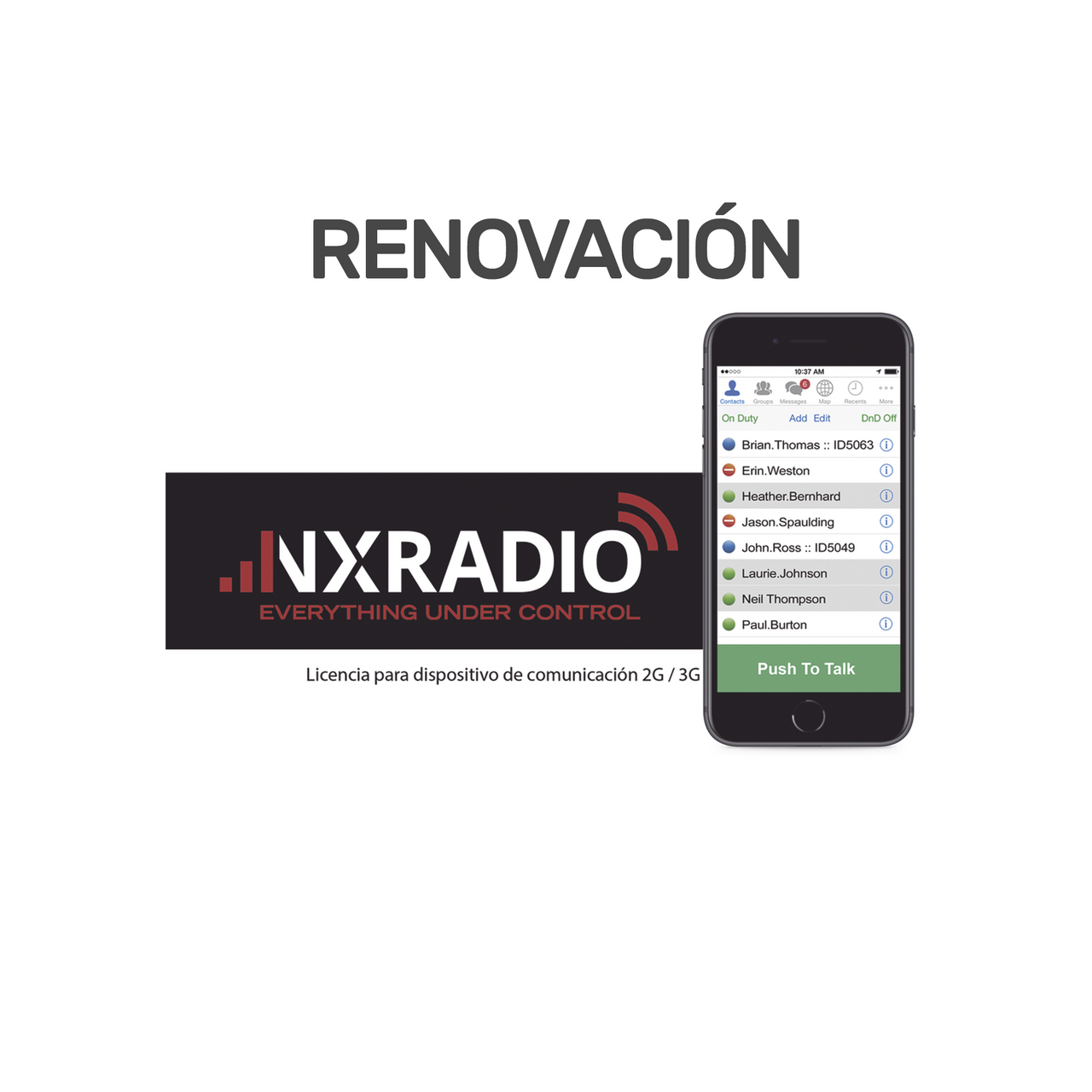 RENOVACIONNXRADIO Renovacion de Servicio Anual NXRadio para Dispositivos  Android, iOS, Despacho en PC, VEPG3, VEPG4