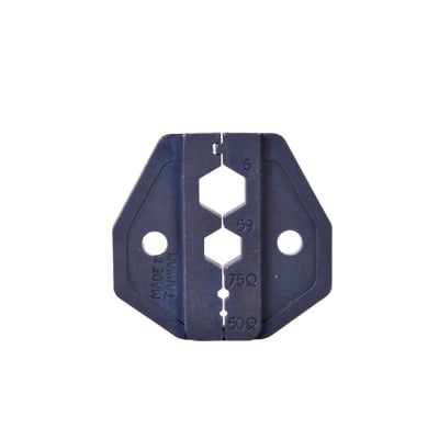 RFA-4005-08 Mordaza para Plegar Conectores de Anillo en RG-6/U, RG-59/U, con tamaños 0.324, 0.255, 0.068 y 0.042.