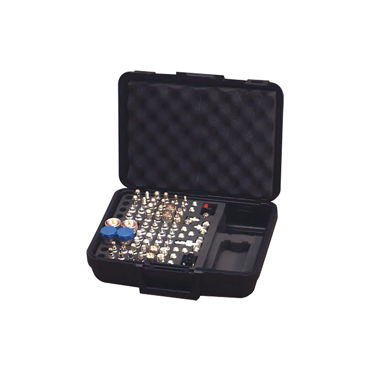 RFA-4020 Mega Kit de adaptadores UNIDAPT de 70 piezas, en conjunto todos los del RFA-4019 y RFA-4023-01 en un solo estuche con bisagras