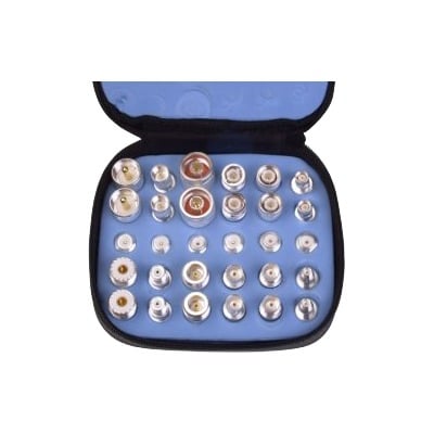 RFA-4024-WB Kit Universal de Adaptadores UNIDAPT de 30 piezas en Bronze Blanco con estuche, esponja y ziper.