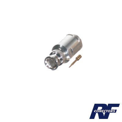 RFB-1101-1EN Conector BNC Macho de Rosca para Cables con Conductor Central de AWG-11 ó 13 tipo RG-8/U (8237), RG-213/U (8267), RG-214 (8268).