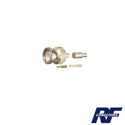 RFB-1106-5B1 Conector BNC Macho de Anillo Plegable para Cables RG-316/U, BELDEN 84316.