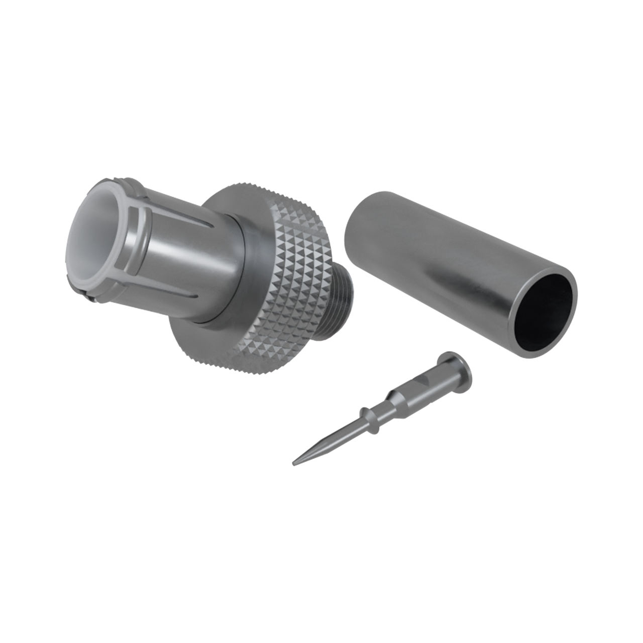 RFB-1106-9 Conector BNC Hembra de Conexión Rápida, Anillo Plegable para RG-58/U Níquel/ Oro/ Delrin.