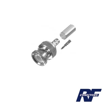 RFB-1107-1X Conector BNC Macho de Anillo para cables RG-8/X, LMR-240, 9258.