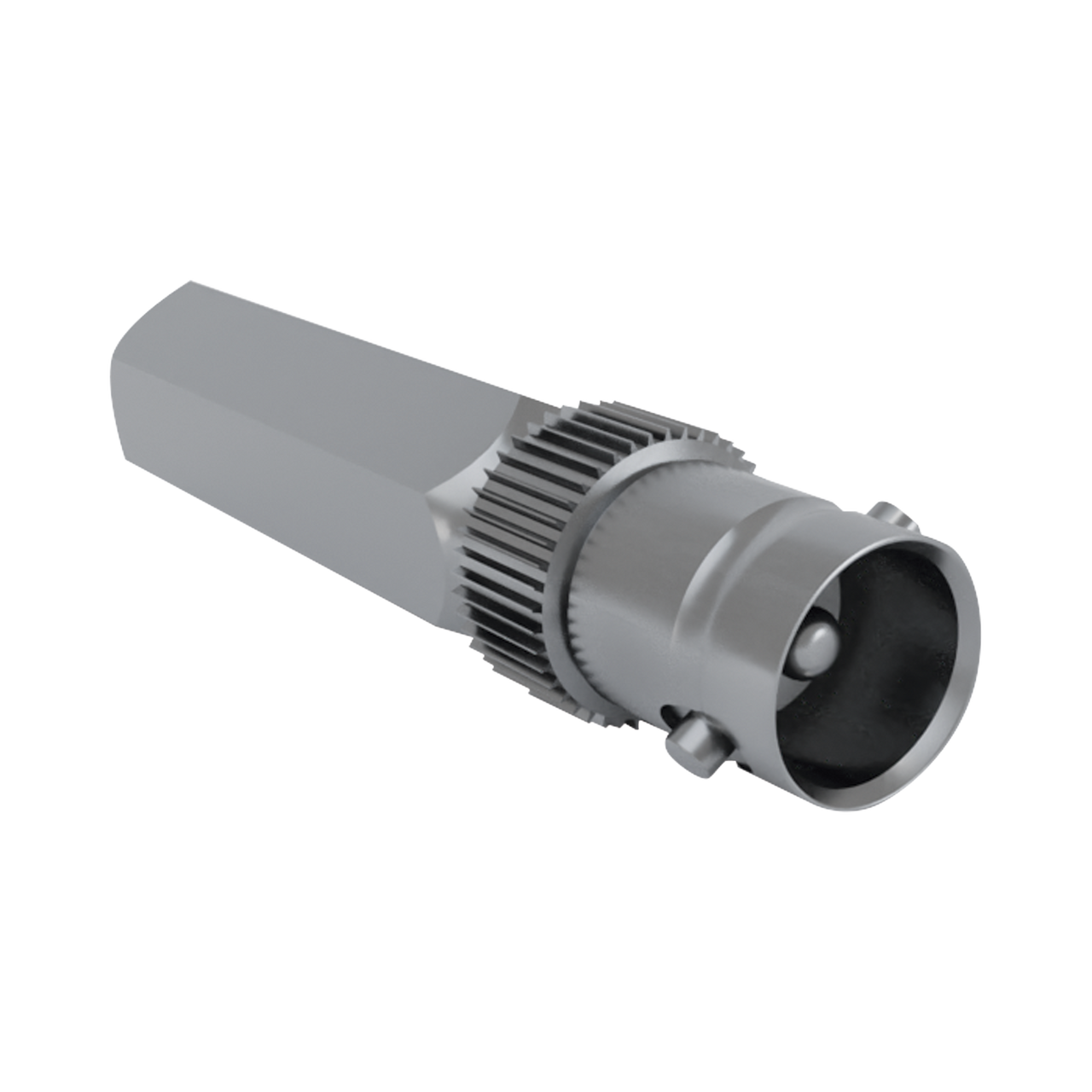 RFB-1121 Conector BNC Hembra Roscable por Giro para Cable Coaxial RG-58/U, Níquel/ Plata/ Delrin.
