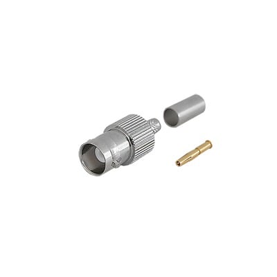 RFB-1123-1 Conector BNC Hembra de anillo plegable para cable LP-195, LP-142, RG-58/U, RG-142/U.