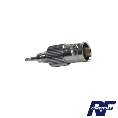 RFB-1141 Adaptador en Línea, de Conector BNC Hembra a Plug para Fono, Níquel/ Oro/ Teflón.