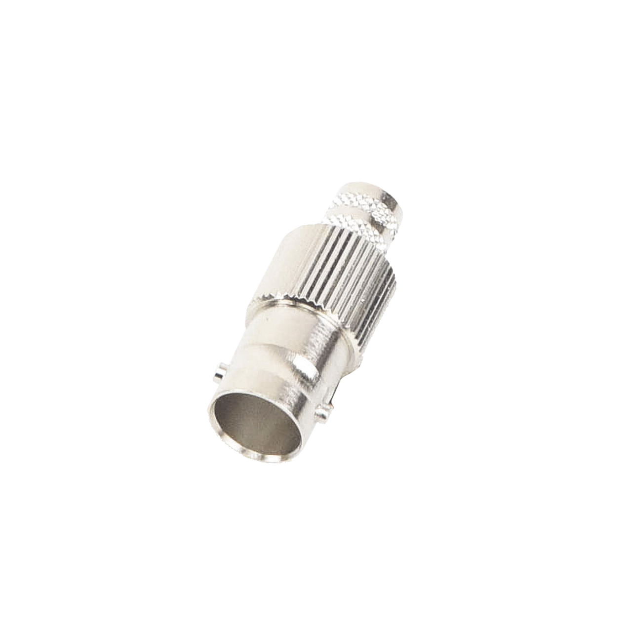 RFB-1724-Q Conector BNC Hembra de 75 Ohm, Anillo Plegable para Cable RG-6/U, Níquel/ Oro/ Teflón.