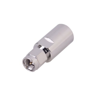 RFE-6111 Adaptador en Línea de Conector FME Macho a SMA Macho, Níquel/ Oro/ Teflón.