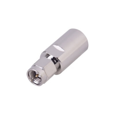 RFE-6111 Adaptador en Línea de Conector FME Macho a SMA Macho, Níquel/ Oro/ Teflón.