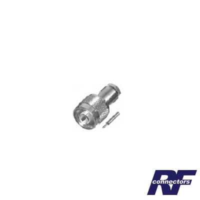 RFN-1000-1S Conector N Macho de Rosca para RG-58/U, RG-142/U, Plata/ Oro/ Teflón.