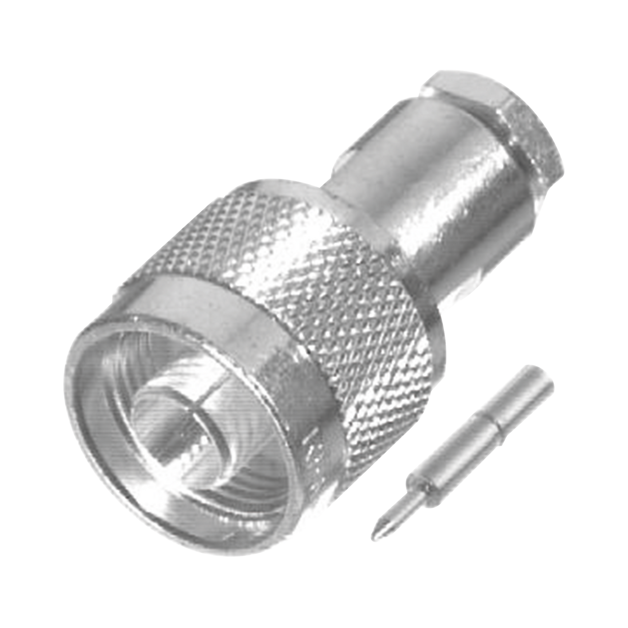 RFN-1000-C2S Conector N Macho de Rosca para LMR-200, Cables del Grupo C2, Plata/ Oro/ Teflón.