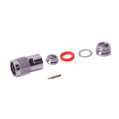 RFN-1002-1N Conector N Macho de Rosca en Cables con Conductor Central AWG-11 ó 13 tipo RG-213/U (8267), RG-214 (8268), RG-8/U (8237), Niquel/ Oro/ Teflón.