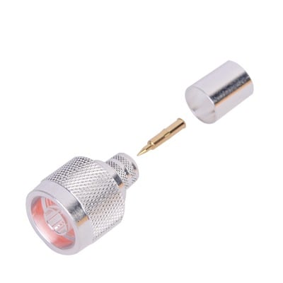 RFN-1006-3F Conector N Macho de Anillo Plegable en Cables con Conductor Central AWG-11 ó 13 tipo RG-8/U (BELDEN 8237), RG213/U (8267), RG214 (8268).