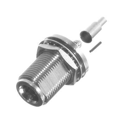RFN-1022-8-B1 Conector N Hembra de Montaje Trasero/Panel (Chasis) de Anillo Plegable para ensamblar (0.130) en cables tipo RG-316/U, 84316.