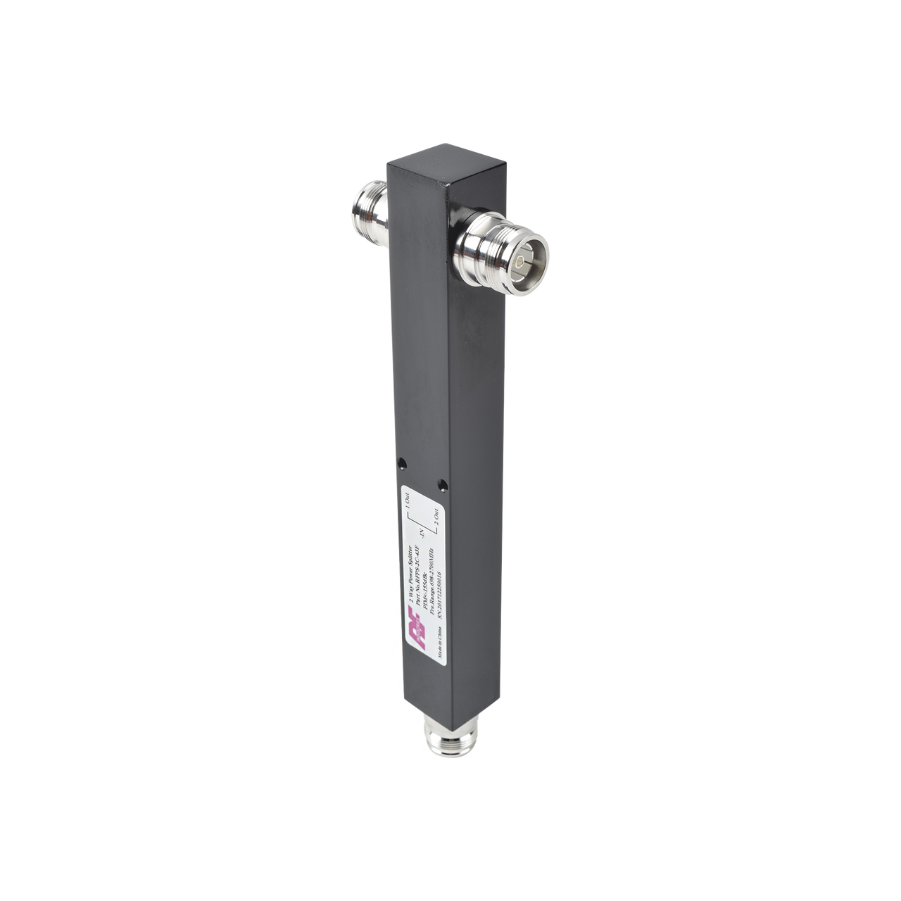 RFPS-2C-43F Divisor de Potencia de 1 a 2 Vías para 698-2700 MHz, 500 Watt, Conectores 4.3-10 Hembra.
