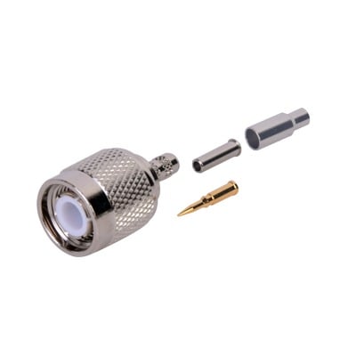 RFT-1202-3 Conector TNC Macho de Anillo plegable  para cables RG-174/U, BELDEN 8216.