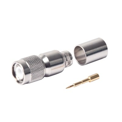RFT-1202-I Conector TNC Macho de Anillo Plegable para LMR-400, 9913, 8214, CNT-400, RFLASH-1113, RG8/U-SYS, Niquel/Oro/Teflón.