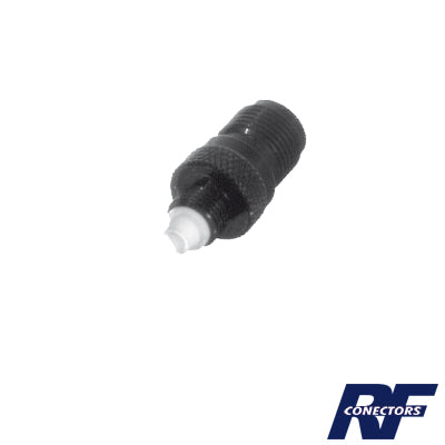 RFT-1240 Adaptador en Línea, de Conector TNC Hembra a FME Hembra, Niple Europeo, Níquel/ Oro/ Teflón.