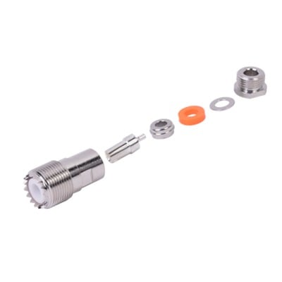 RFU-520 Conector UHF hembra (SO-239) de rosca para cable RG-58/U, RG-142/U.