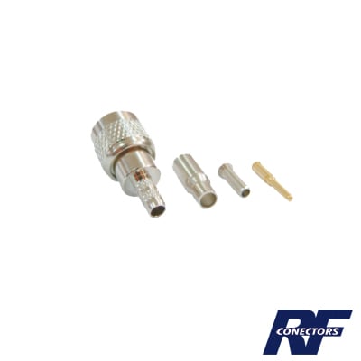 RFU-6003 Conector mini UHF Macho de anillo plegable para cable RG-174/U, BELDEN 8216