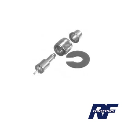 RFU-600 Conector Mini UHF Macho para cables RG-58/U, RG-142/U, Níquel/ Plata/ Teflón.