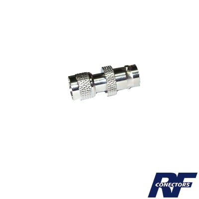 RFU-622 Adaptador en Línea, de Conector Mini UHF Macho a BNC Hembra, Níquel/ Oro/ Teflón.